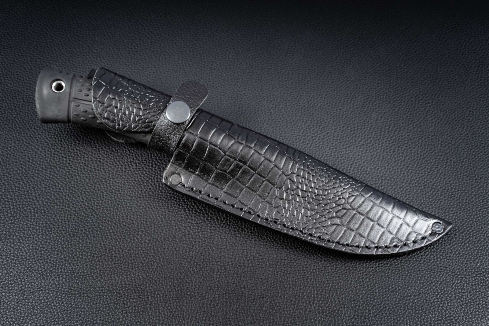 Нож Терек AUS-8 эластрон черный Андреев