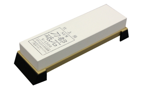 Японский точильный водный камень 1500 S-1500 на подставке Masahiro 40182