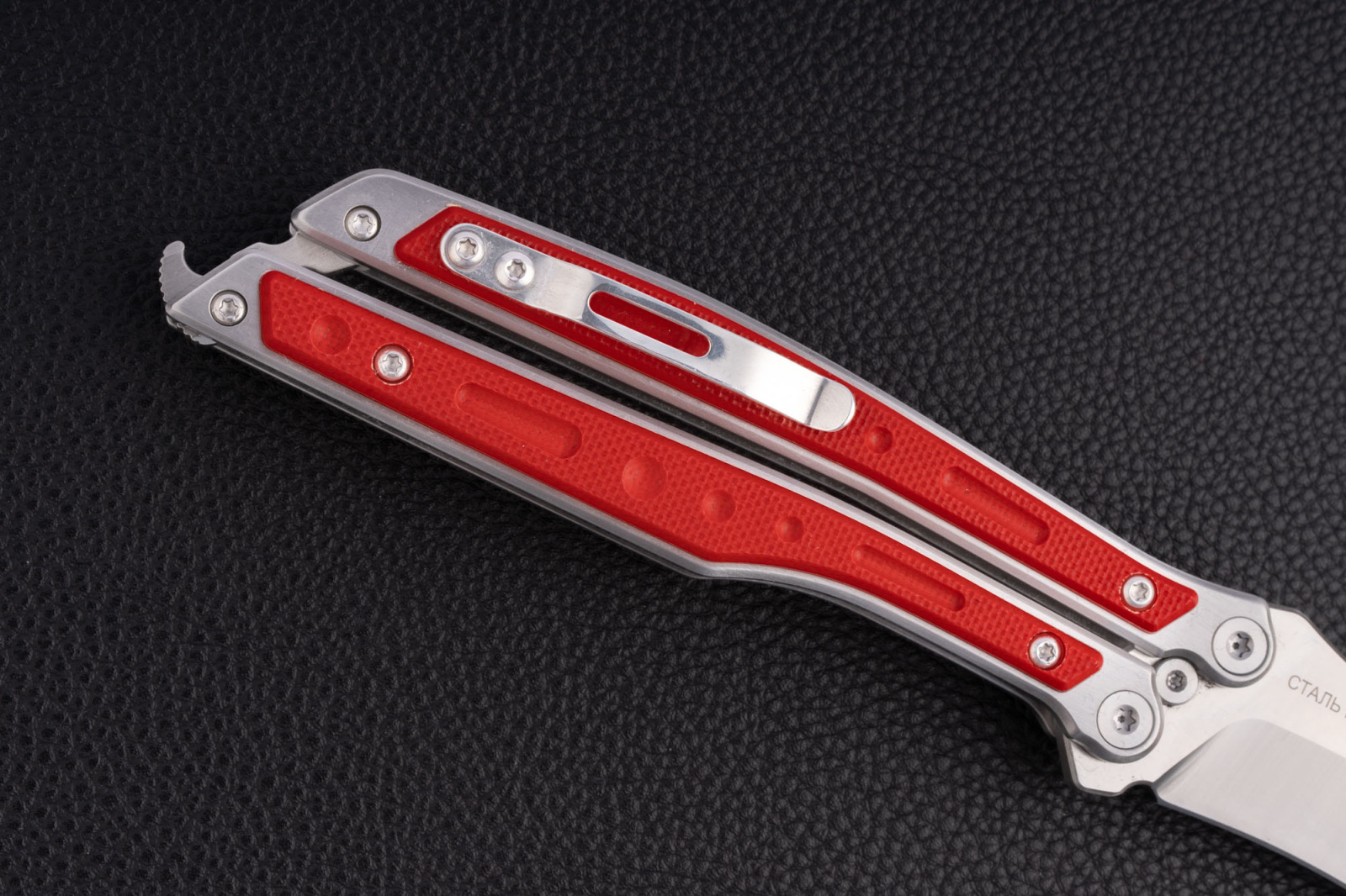 Нож складной Эльф D2 204-100401 рукоять G-10 (Red)