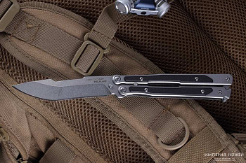 Нож бабочка Madcap Satin S/W – Mr.blade