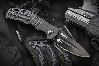 Складной нож Bloke Z D2 black Titanium
