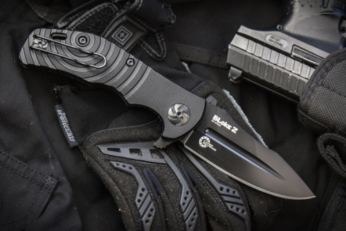Складной нож Bloke Z D2 black Titanium