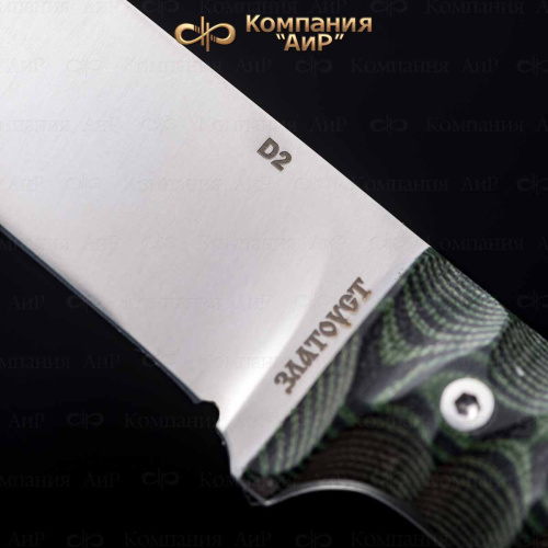 Нож Лиса ЦМ (G10, клиновая срезка, паракорд, медная бусина, "каменный век