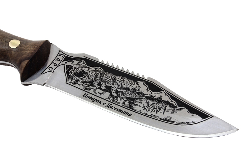 Нож Барс - 65Х13/клепанный/орех Беркут Кизляр Нож Барс - 65Х13/клепанный/орех Беркут Кизляр